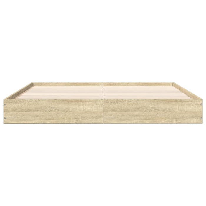 Bed Frame without Mattress Sonoma Oak 135x190 cm Double Engineered Wood