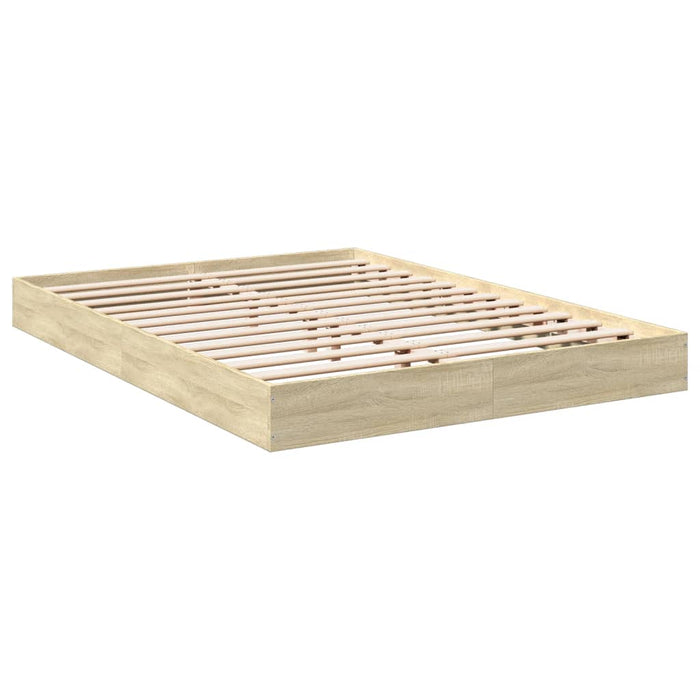 Bed Frame without Mattress Sonoma Oak 135x190 cm Double Engineered Wood