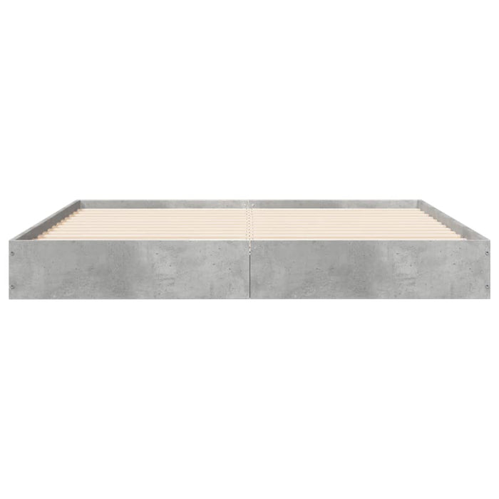 Bed Frame without Mattress Concrete Grey 120x190 cm Small Double