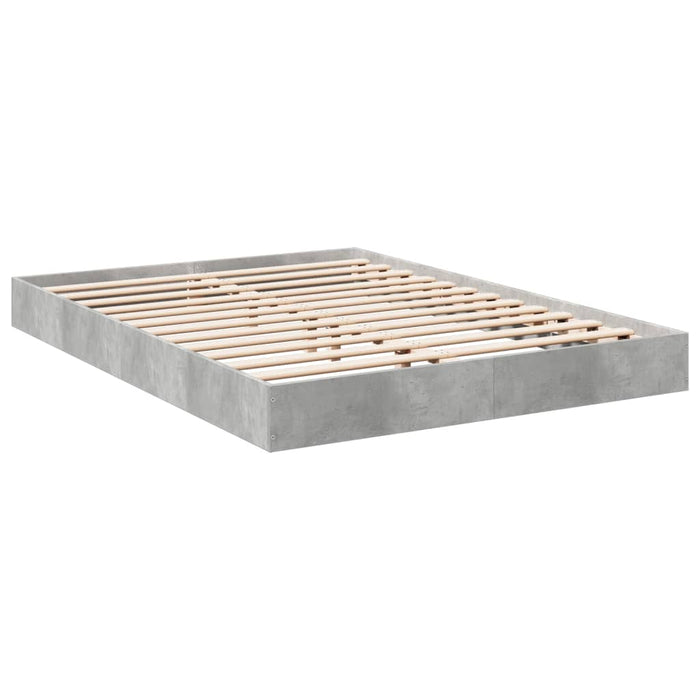 Bed Frame without Mattress Concrete Grey 120x190 cm Small Double