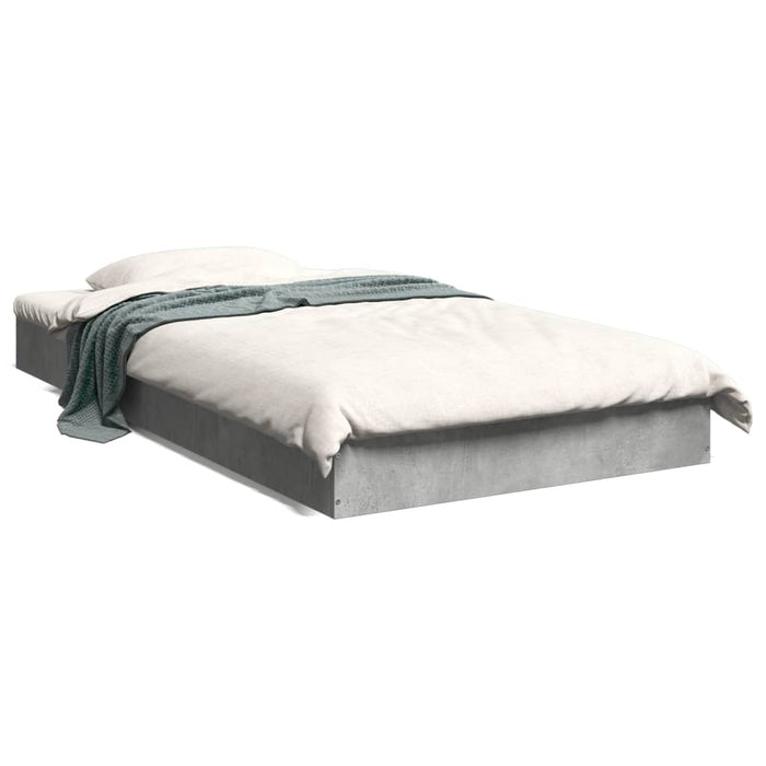 Bed Frame without Mattress Concrete Grey 100x200 cm