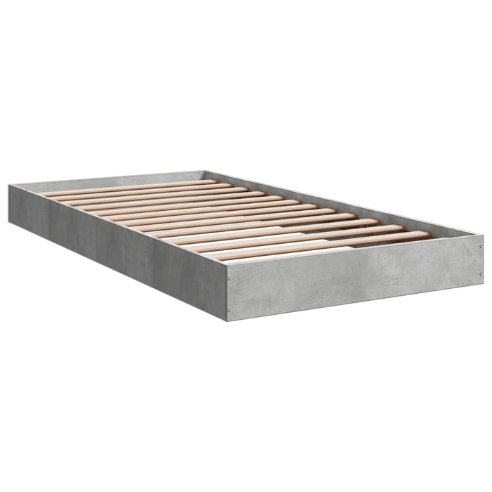 Bed Frame without Mattress Concrete Grey 100x200 cm