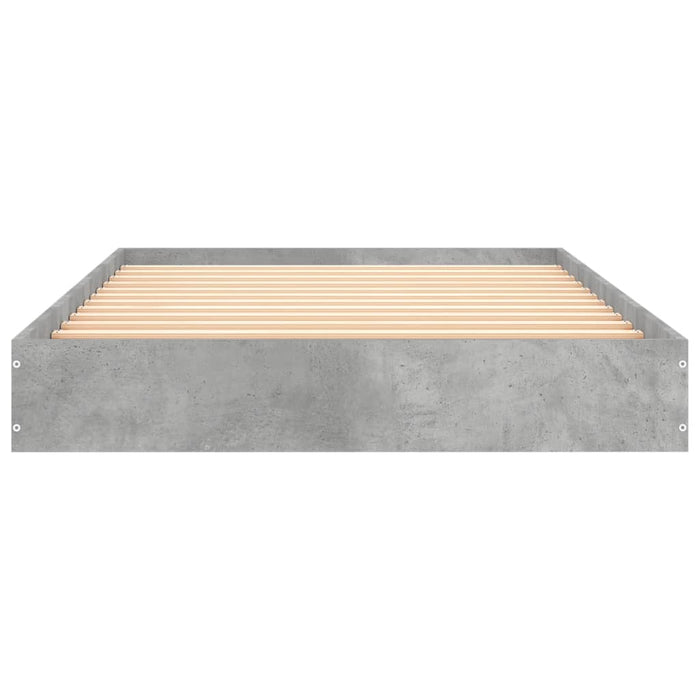 Bed Frame without Mattress Concrete Grey 100x200 cm