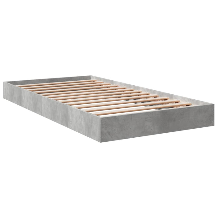 Bed Frame without Mattress Concrete Grey 100x200 cm