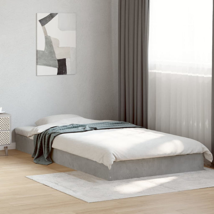 Bed Frame without Mattress Concrete Grey 100x200 cm