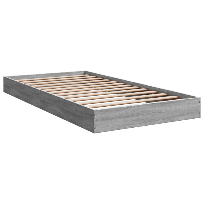 Bed Frame without Mattress Grey Sonoma 100x200 cm Engineered Wood