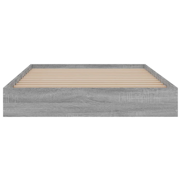 Bed Frame without Mattress Grey Sonoma 100x200 cm Engineered Wood