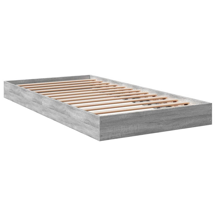 Bed Frame without Mattress Grey Sonoma 100x200 cm Engineered Wood