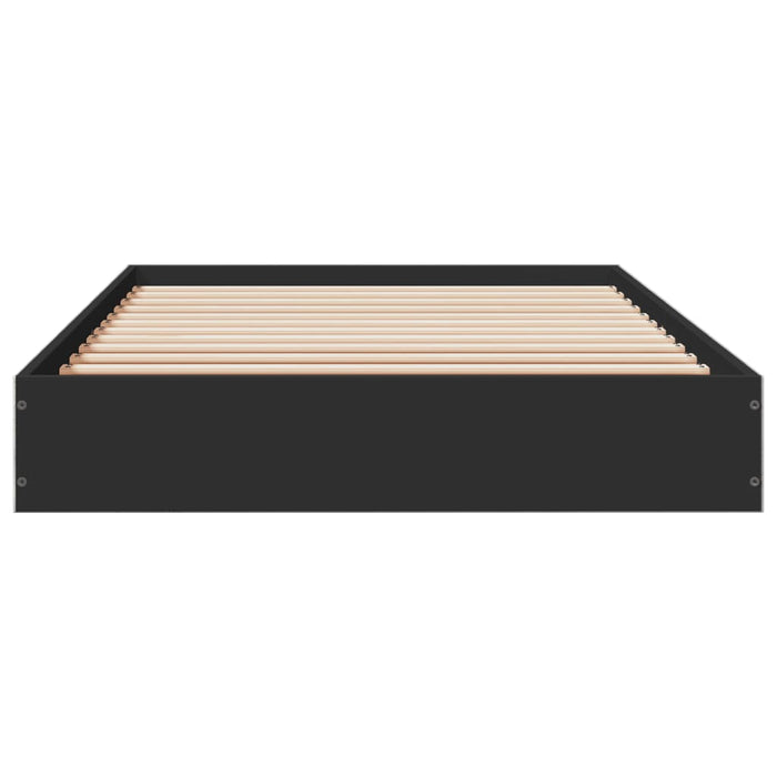 Bed Frame without Mattress Black 90x200 cm Engineered Wood