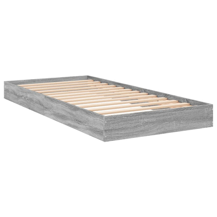 Bed Frame without Mattress Grey Sonoma 90x200 cm Engineered Wood