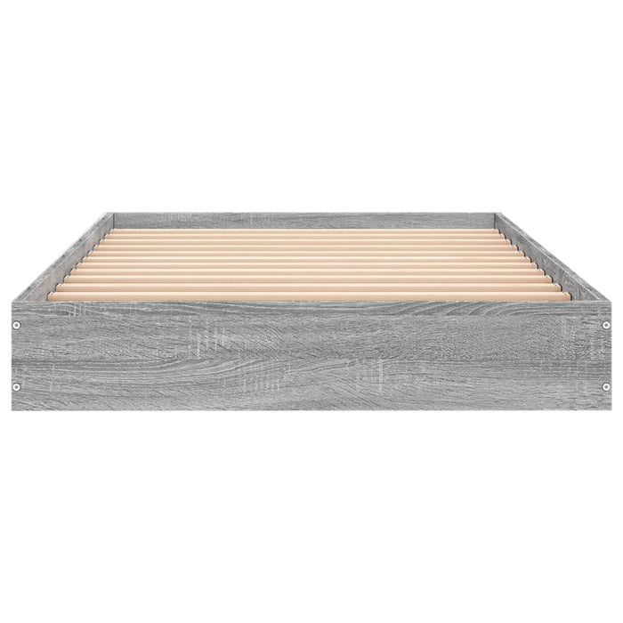 Bed Frame without Mattress Grey Sonoma 90x200 cm Engineered Wood