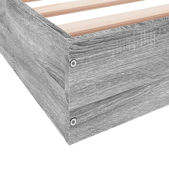 Bed Frame without Mattress Grey Sonoma 90x200 cm Engineered Wood