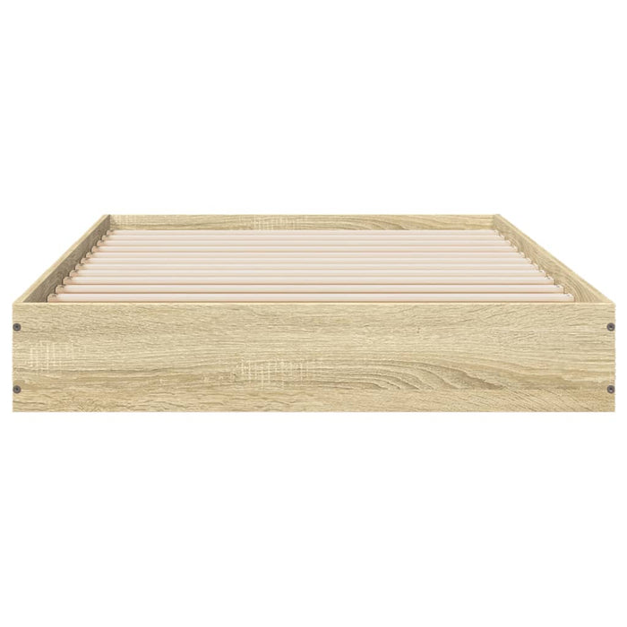 Bed Frame without Mattress Sonoma Oak 75x190 cm Small Single Engineered Wood