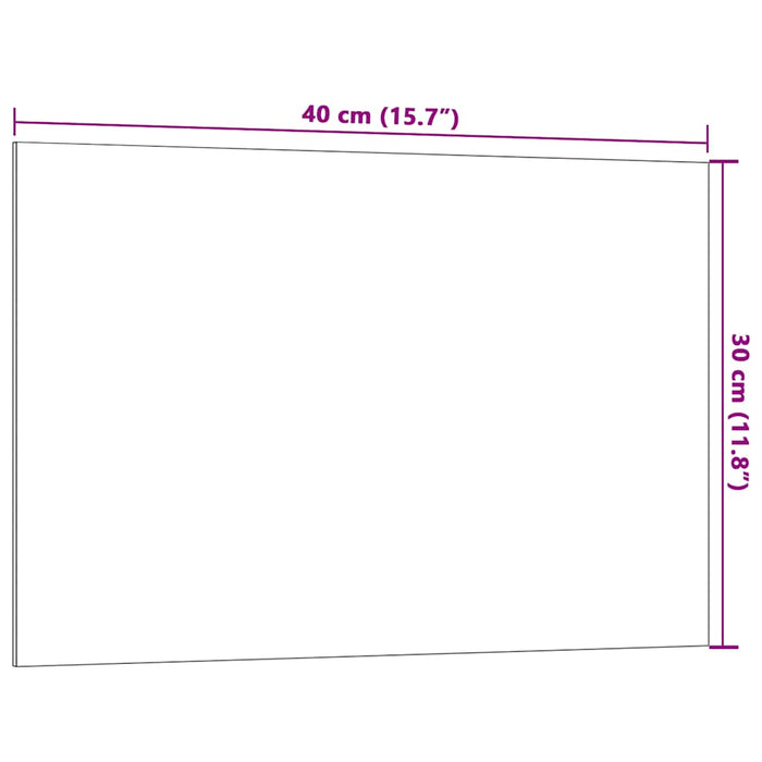 Wall-mounted Magnetic Board Black 40x30 cm Tempered Glass