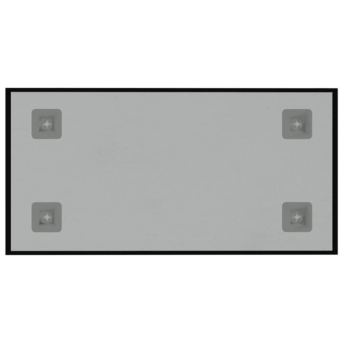 Wall-mounted Magnetic Board Black 40x20 cm Tempered Glass