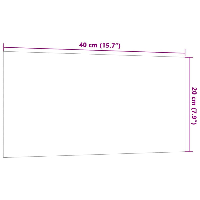 Wall-mounted Magnetic Board Black 40x20 cm Tempered Glass