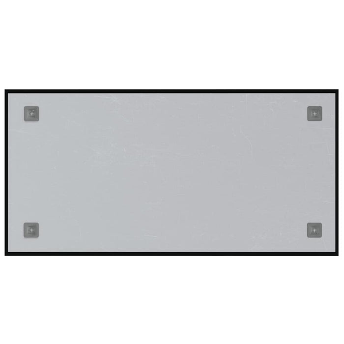 Wall-mounted Magnetic Board Black 80x40 cm Tempered Glass