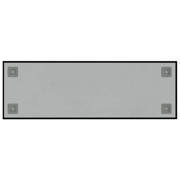 Wall-mounted Magnetic Board Black 60x20 cm Tempered Glass