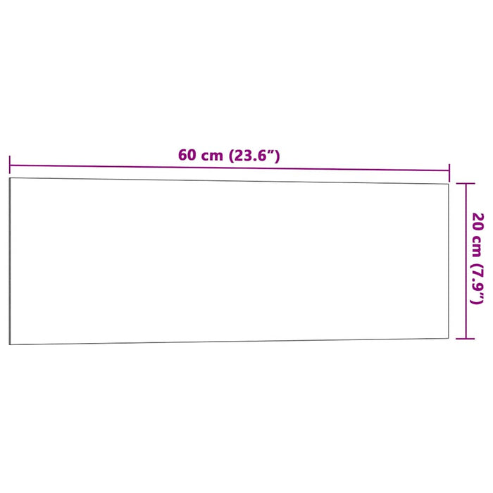 Wall-mounted Magnetic Board Black 60x20 cm Tempered Glass