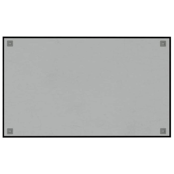 Wall-mounted Magnetic Board Black 100x60 cm Tempered Glass