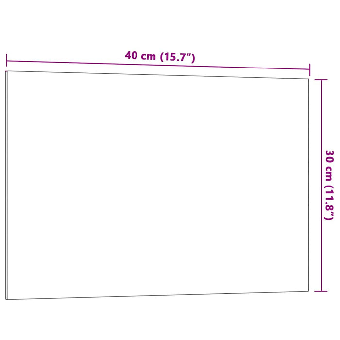 Wall-mounted Magnetic Board White 40x30 cm Tempered Glass