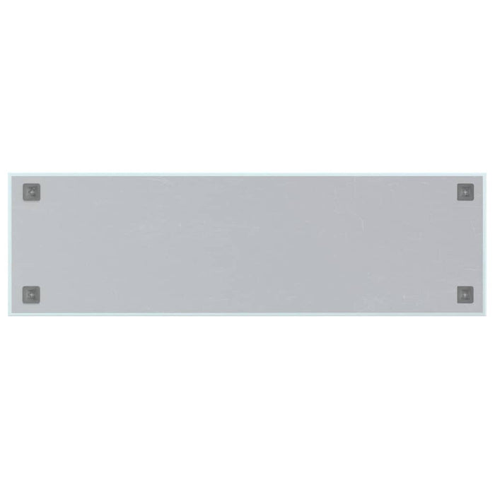 Wall-mounted Magnetic Board White 100x30 cm Tempered Glass