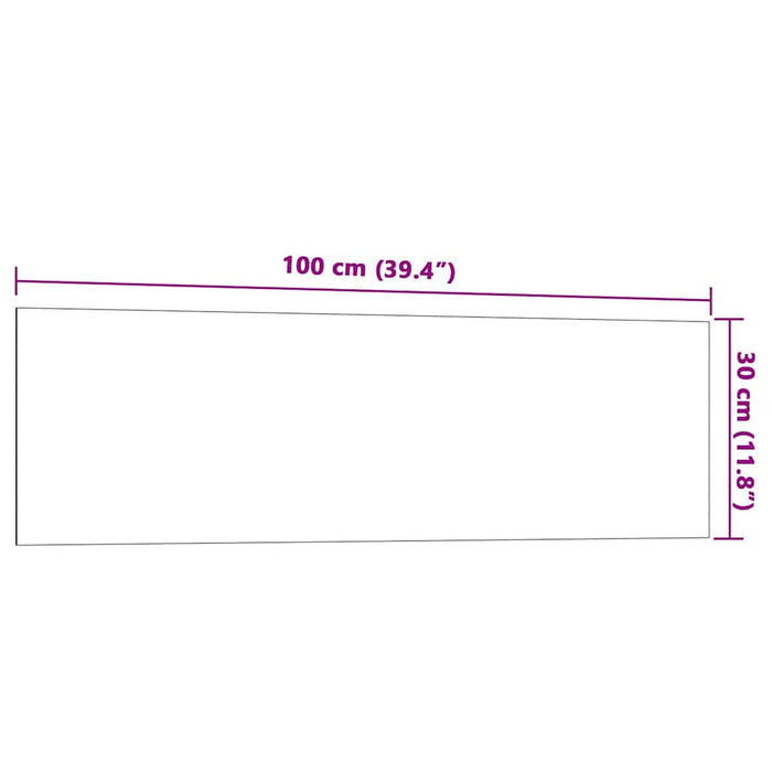 Wall-mounted Magnetic Board White 100x30 cm Tempered Glass