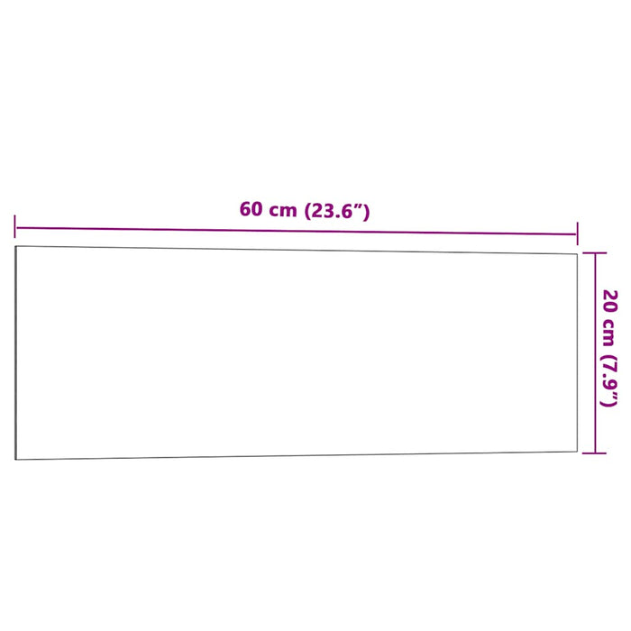 Placa Magnetica de Perete Alb 60x20 cm Sticla Securizata