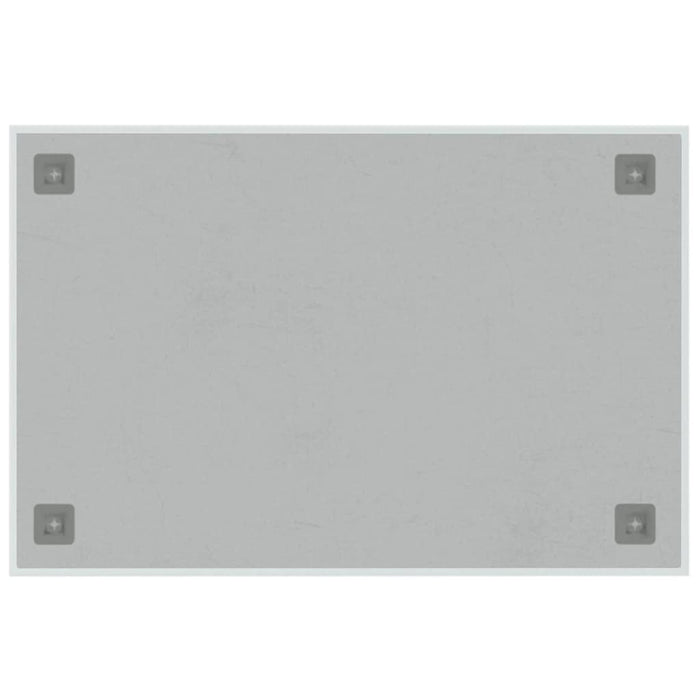 Wall-mounted Magnetic Board White 60x40 cm Tempered Glass