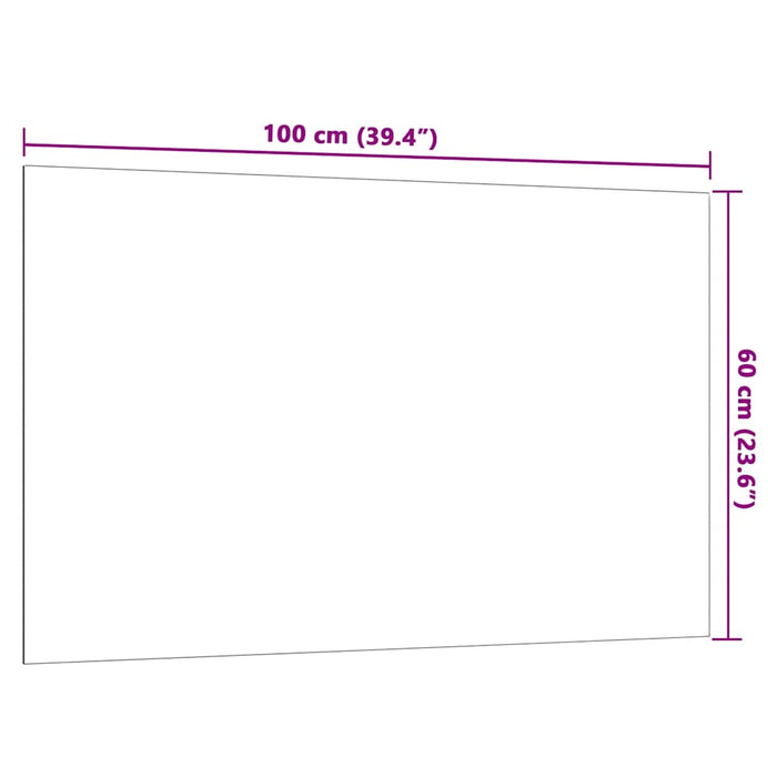 Wall-mounted Magnetic Board White 100x60 cm Tempered Glass