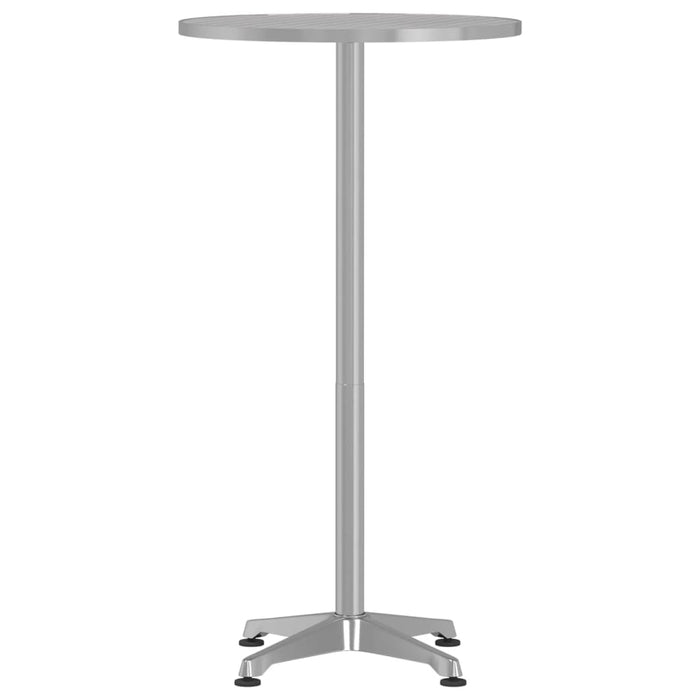 Outdoor Bar Table Height Adjustable Ø59.5x70/109.5 cm Aluminium