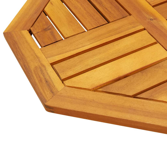 Table Top 50x50x2 cm Octagonal Solid Wood Acacia