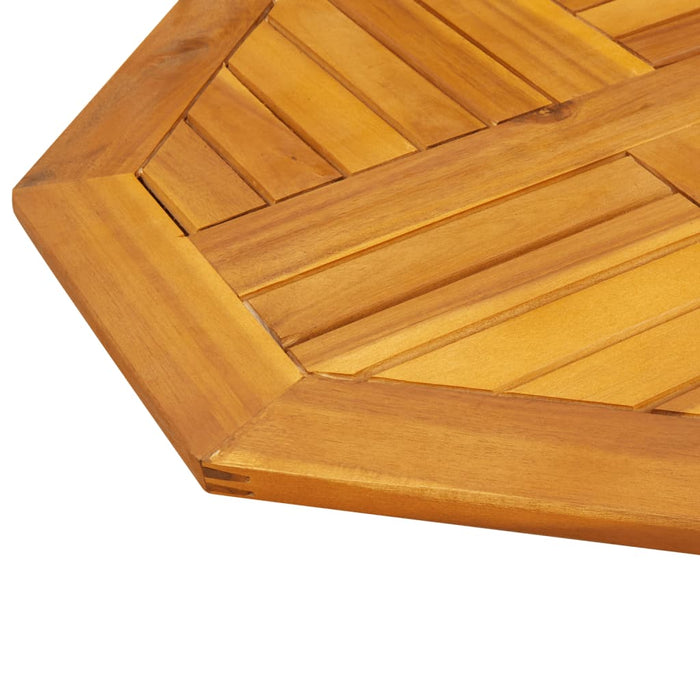 Table Top 60x60x2 cm Octagonal Solid Wood Acacia