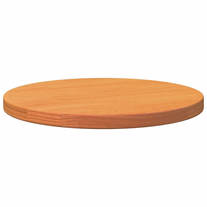 Table Top Round Wax Brown Ø40x2.5 cm Solid Wood Pine