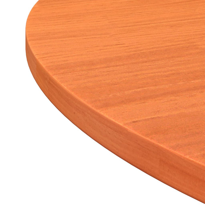 Table Top Round Wax Brown Ø90x2.5 cm Solid Wood Pine