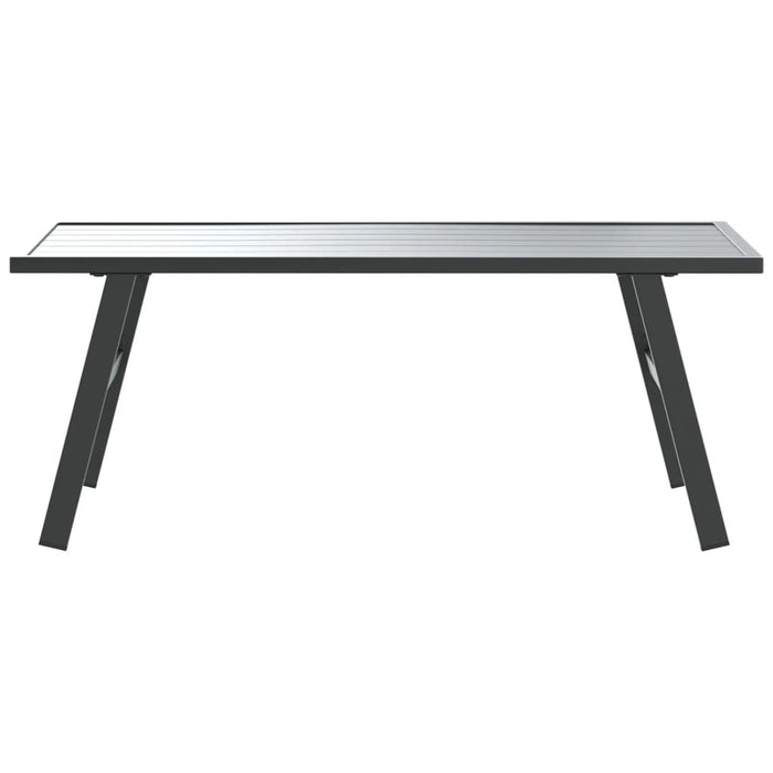 Garden Coffee Table Black 90x45x35 cm Powder-coated Steel