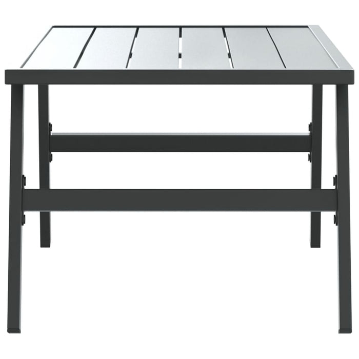 Garden Coffee Table Black 90x45x35 cm Powder-coated Steel