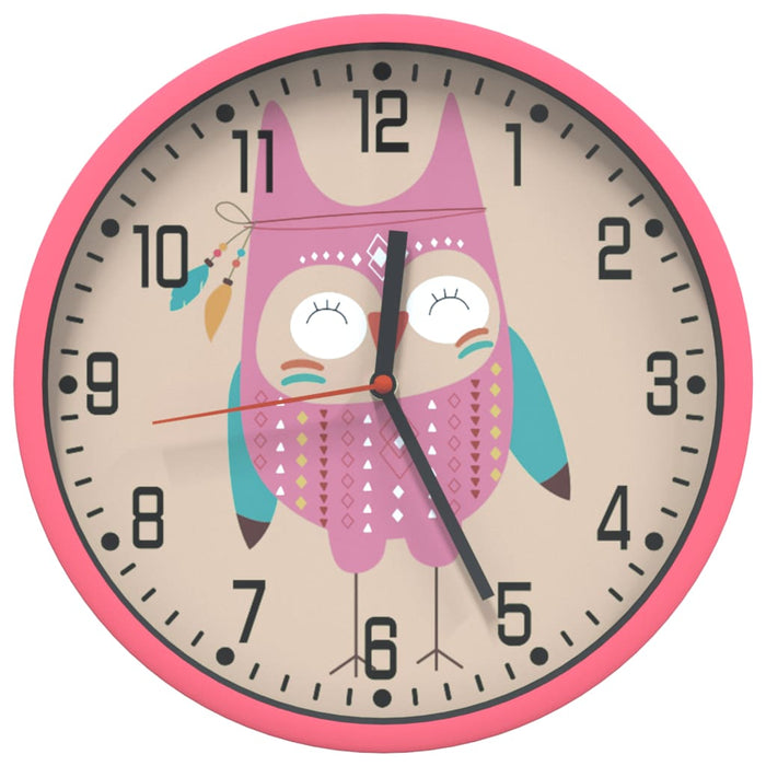 Wall Clock Pink Ø25.5 cm Polystyrene and Glass