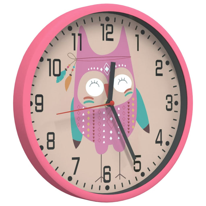 Wall Clock Pink Ø25.5 cm Polystyrene and Glass