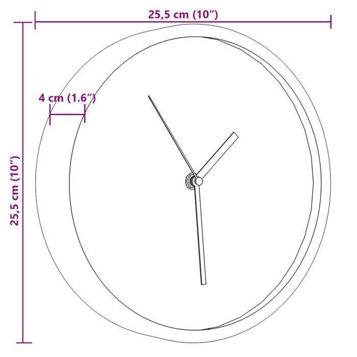 Wall Clock Blue Ø25.5 cm Polystyrene and Glass