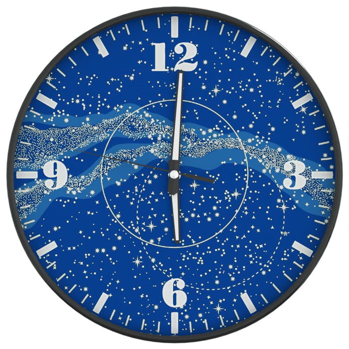 Wall Clock with Luminous Scales and Pointers Blue Ø30 cm