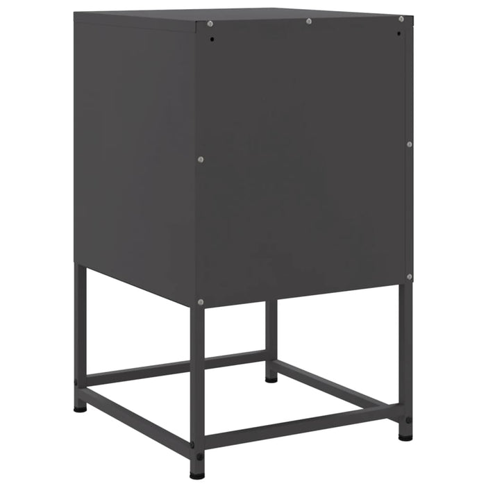 Bedside Cabinet Black 36x39x60.5 cm Steel