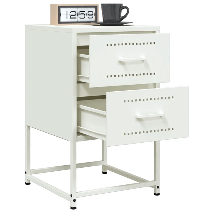 Bedside Cabinets 2 pcs White 36x39x60.5 cm Steel