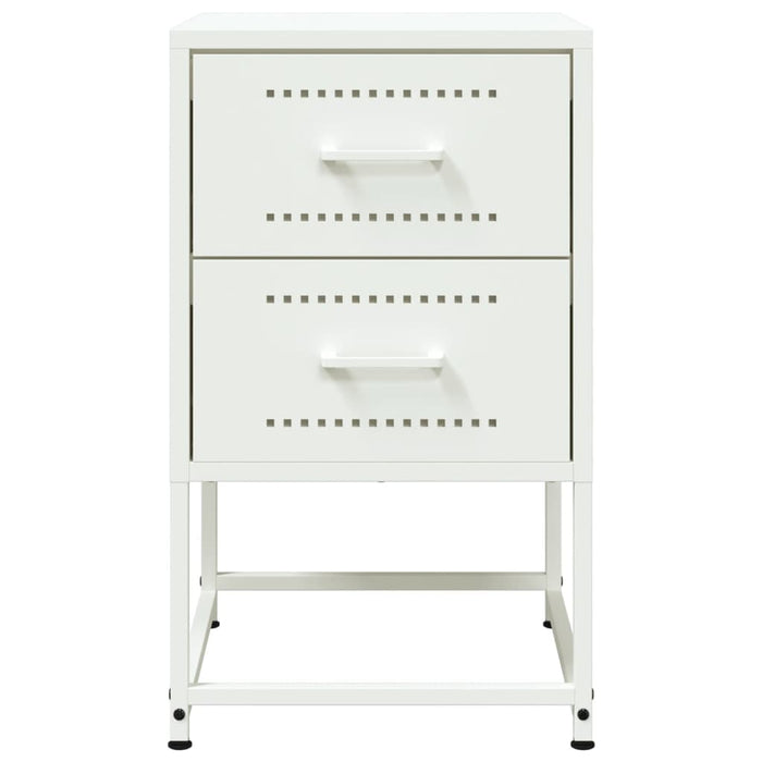 Bedside Cabinets 2 pcs White 36x39x60.5 cm Steel