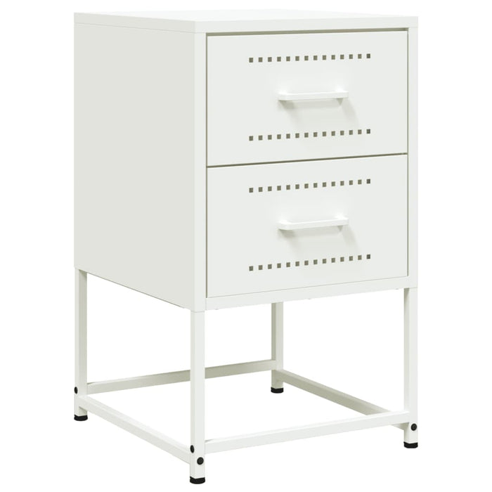 Bedside Cabinets 2 pcs White 36x39x60.5 cm Steel