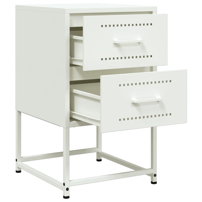 Bedside Cabinets 2 pcs White 36x39x60.5 cm Steel