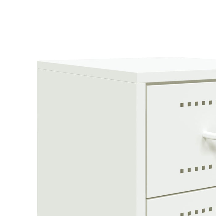 Bedside Cabinets 2 pcs White 36x39x60.5 cm Steel