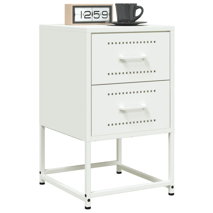 Bedside Cabinets 2 pcs White 36x39x60.5 cm Steel