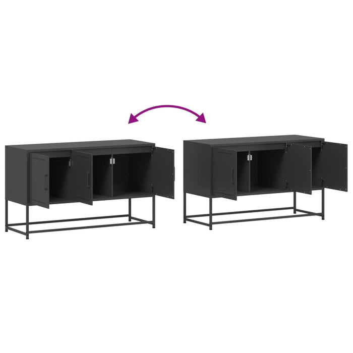 TV Cabinet Black 100.5x39x60.5 cm Steel