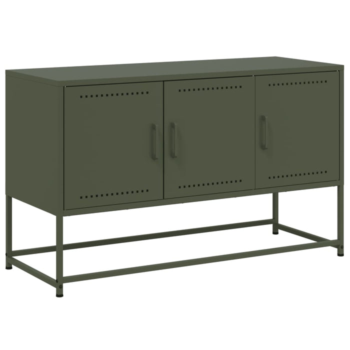 TV Cabinet Olive Green 100.5x39x60.5 cm Steel